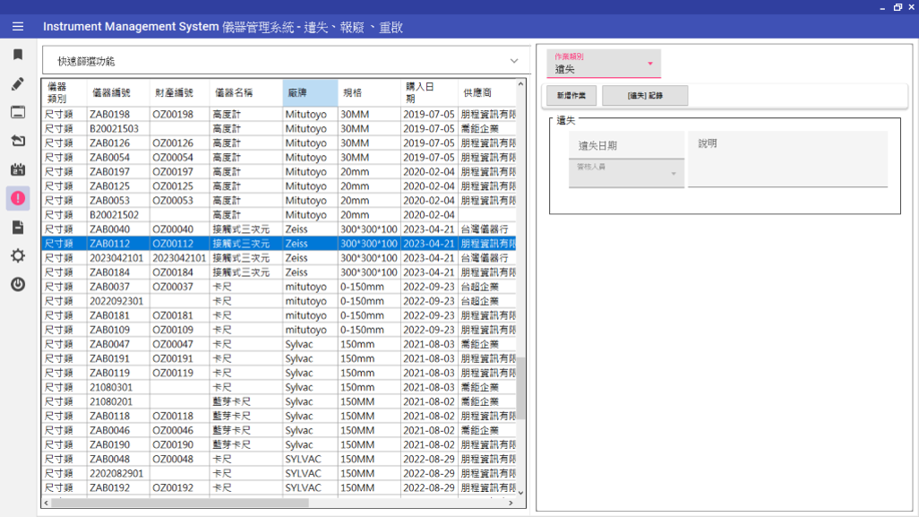 Well IMS 儀器管理系統,請洽詢朋程資訊- (02)2989-1216
